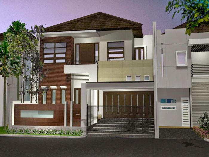 Desain rumah minimalis 2 lantai type 200