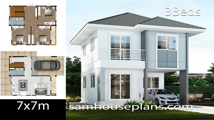 Desain rumah lebar 7 m