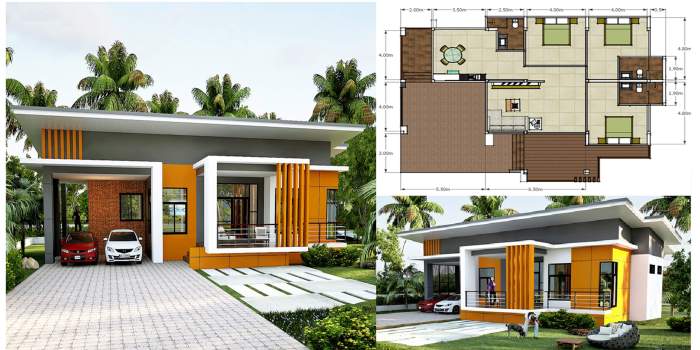 Desain rumah levar 8 meter 1 lantai