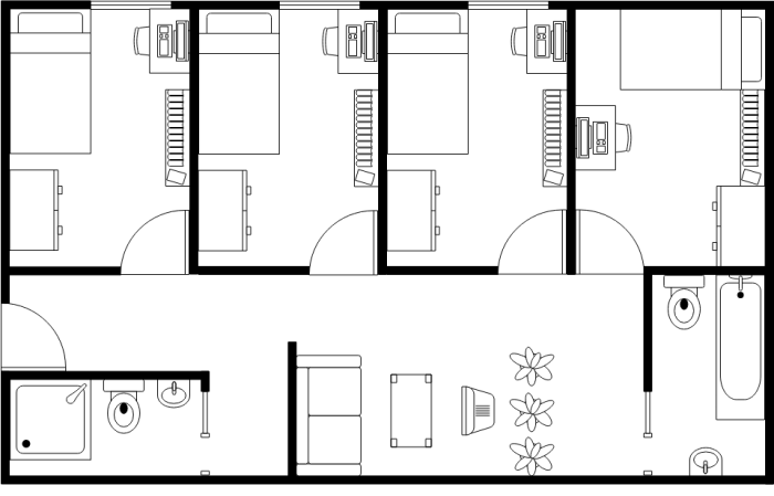 Desain rumah kos 50 kamar