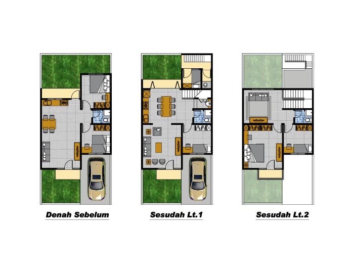 Desain rumah luas tanah 66m2