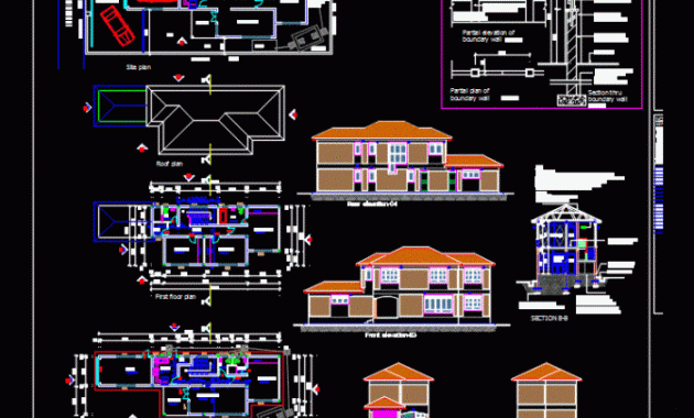 Desain rumah mewahistana 2 lantai dwg