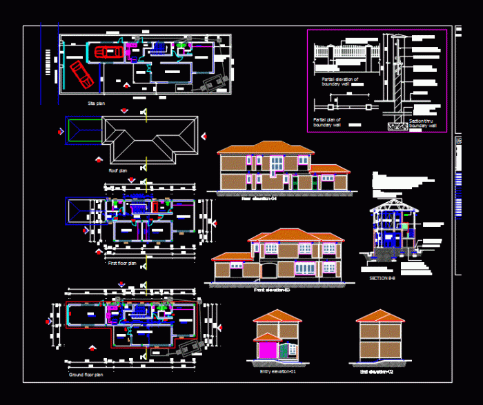 Desain rumah mewahistana 2 lantai dwg