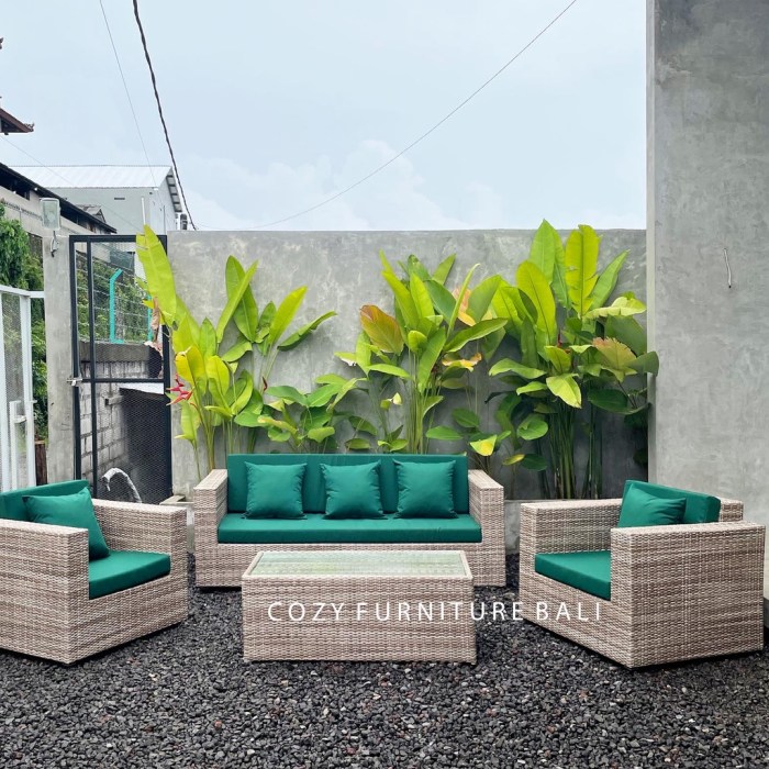 Rattan wohnzimmer couch