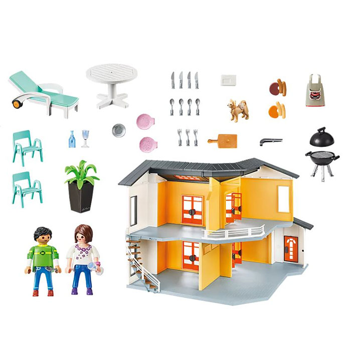 Playmobil modernes wohnhaus wohnzimmer