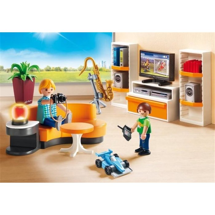 Playmobil modernes wohnhaus wohnzimmer