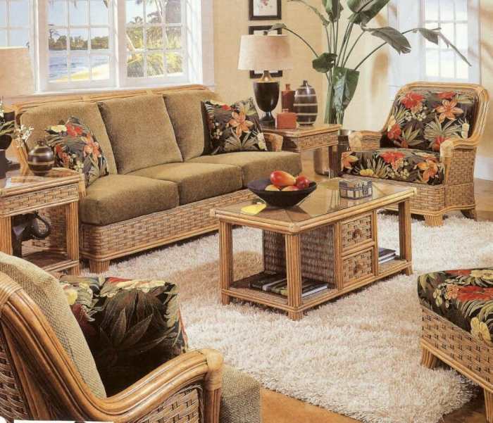 Rattan sofa rugs